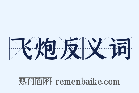 飞炮反义词是什么意思的图片